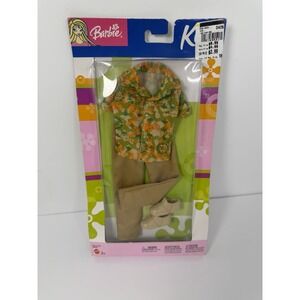 Barbie Ken Fashions Green and Orange Shirt with Khaki Jeans 2003 Mattel